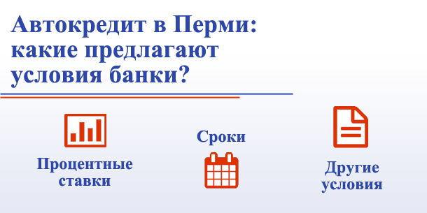 Условия банков по автокредитам в Перми